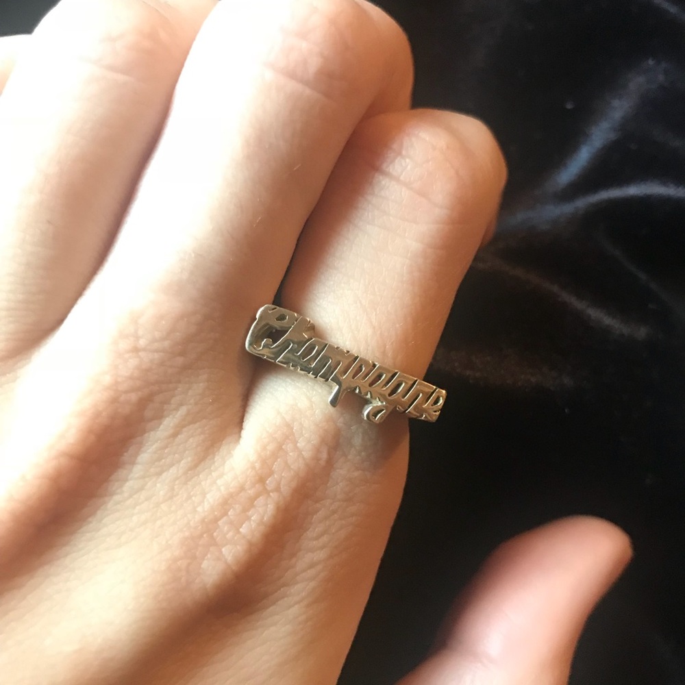 Gold CHAMPAGNE ring. size 7.